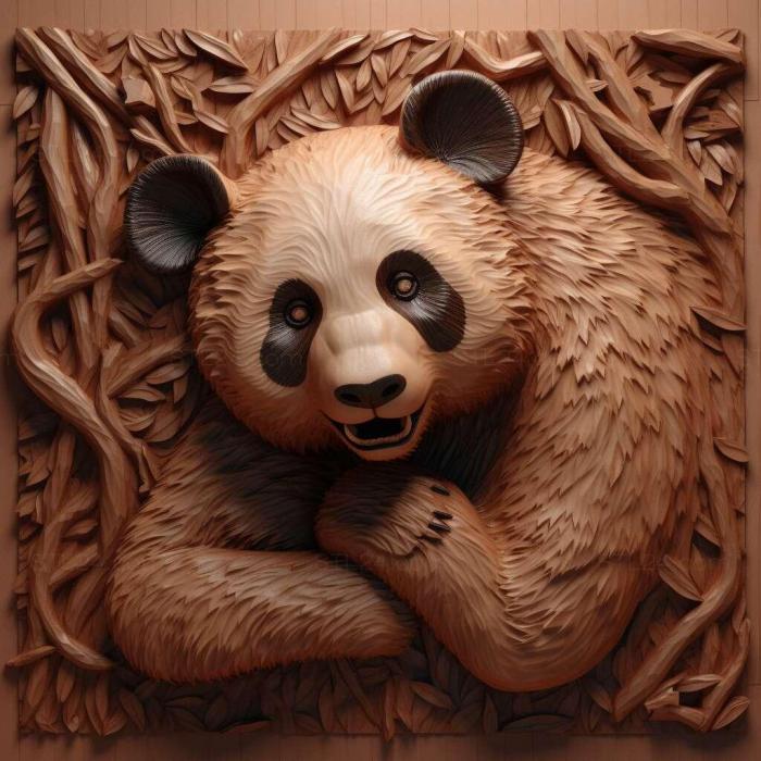 Nature and animals (st Big panda 1, NATURE_5305) 3D models for cnc